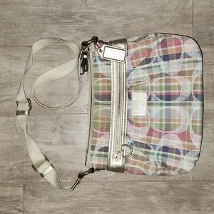 Coach Plaid Multicolor Signature Crossbody